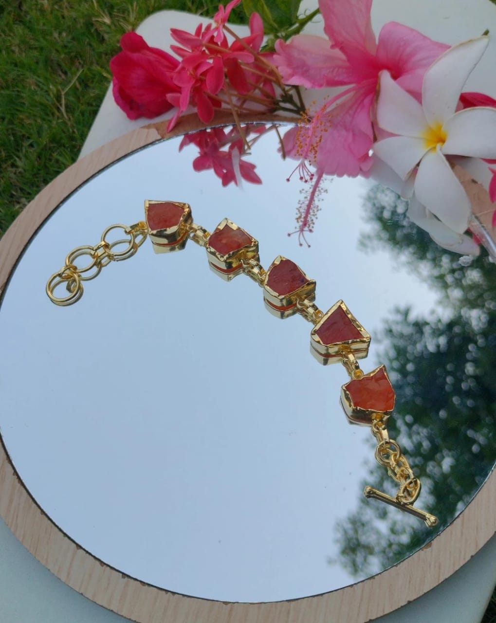 Fiery Carnelian Link Bracelet