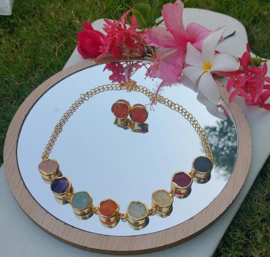 Multicolored Gemstone Choker