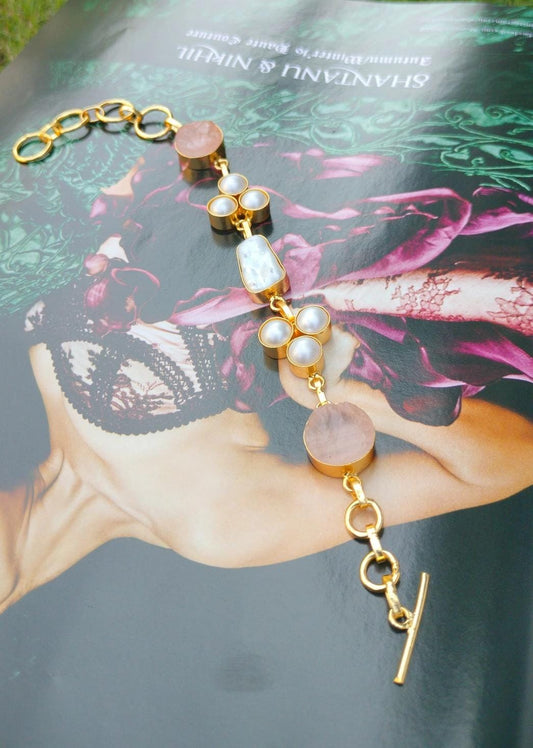 Gemstone Cluster Bracelet