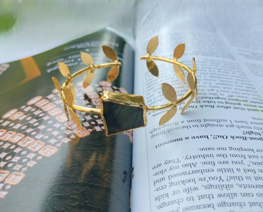 Golden Leaf Wrap Cuff