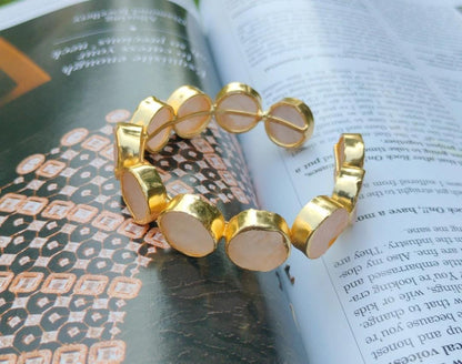 Organic Gemstone cuff
