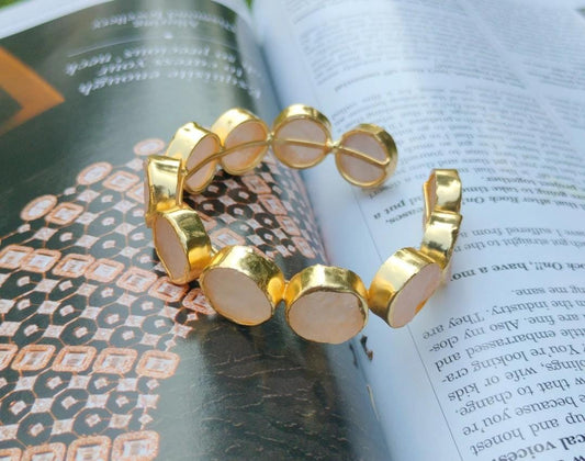 Organic Gemstone cuff
