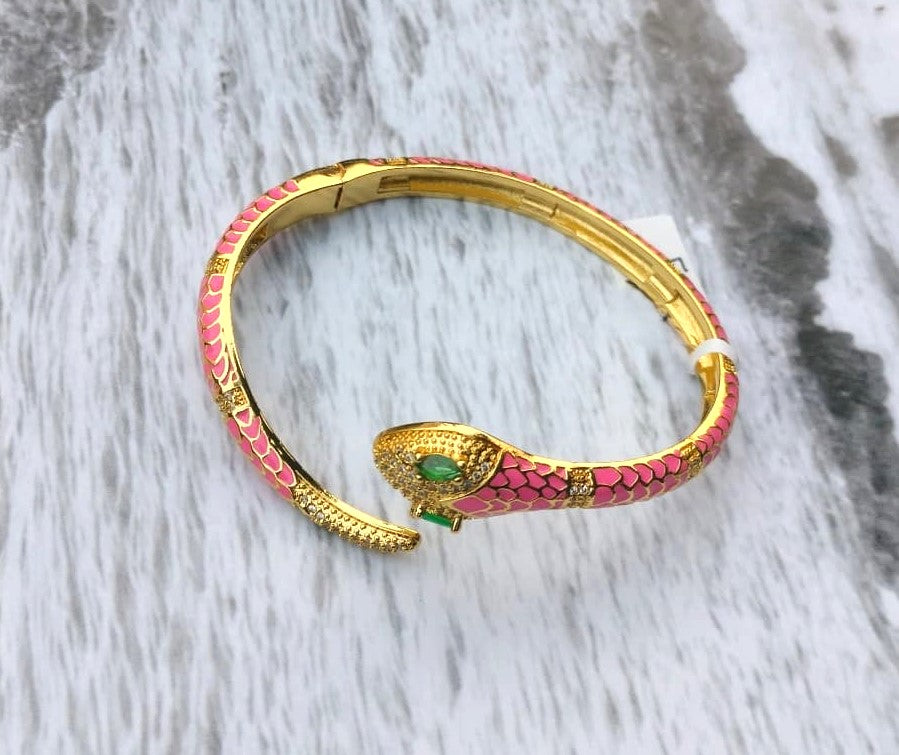 Pink Snake Cuff