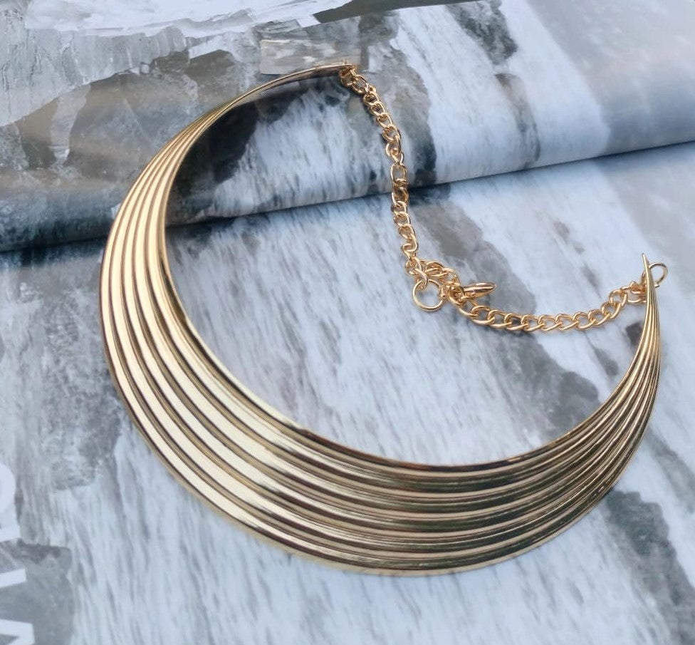 The Golden Crescent Choker