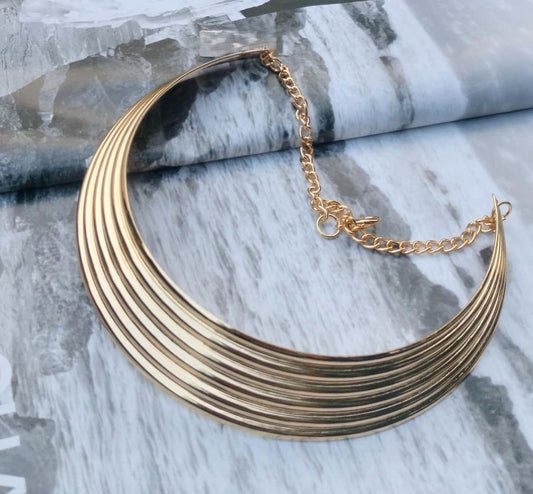 The Golden Crescent Choker