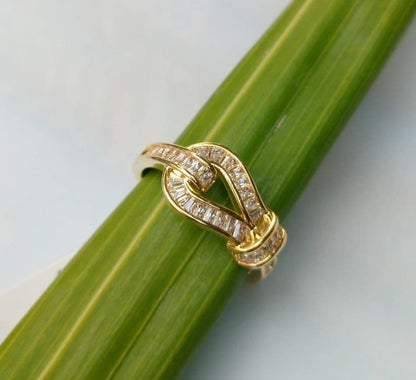 Chic Diamond Knot Ring