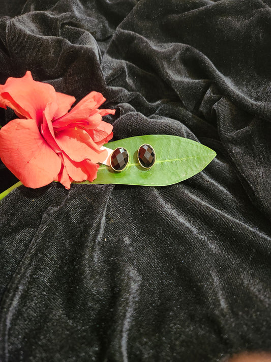 Classic Black Stud Earrings