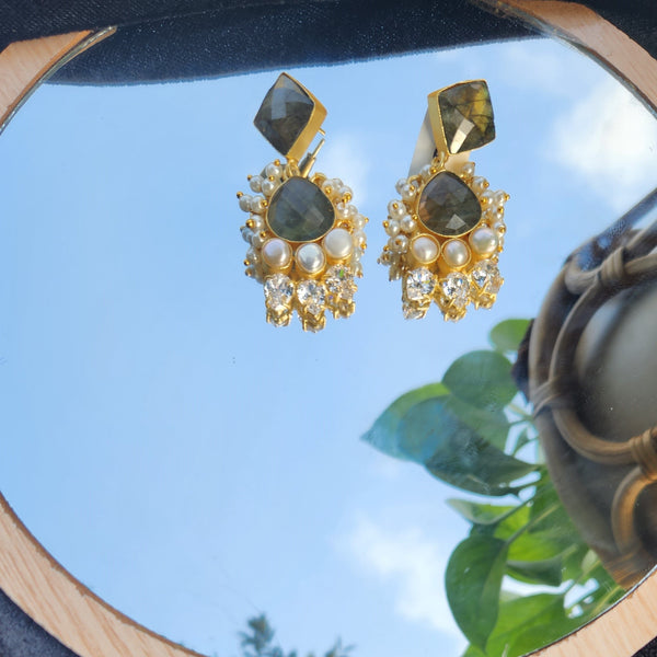 Elegant Indian-Inspired Black Earrings