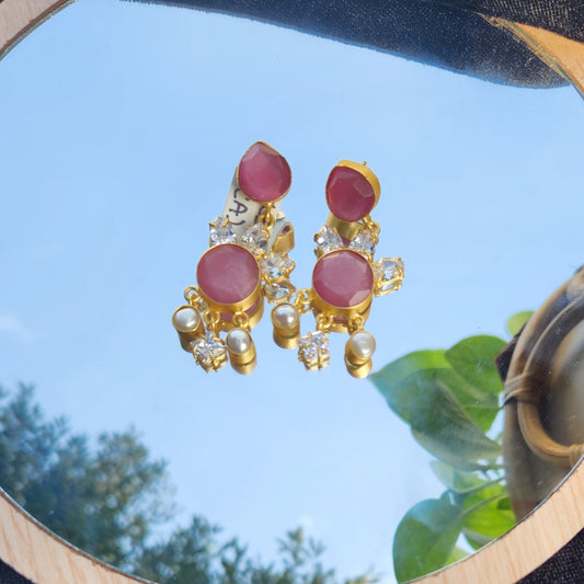 Pink Pearl Elegance Earring