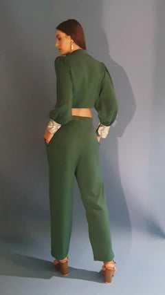 GREEN BIG CUFF CO-ORD SET