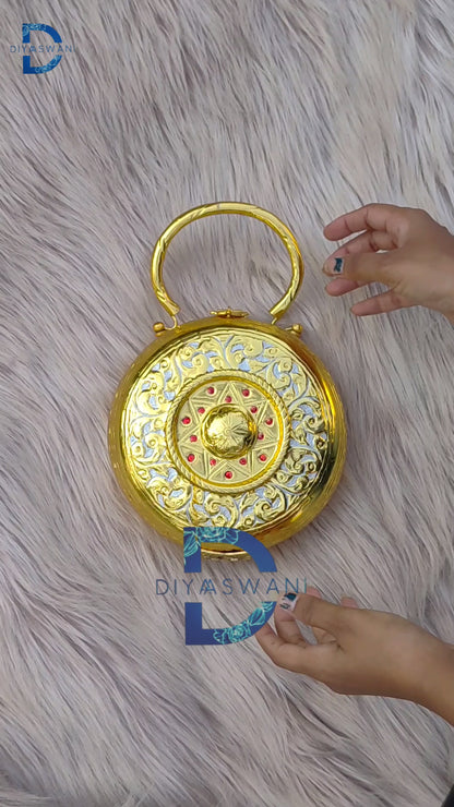 Gold Round Clutch (big)