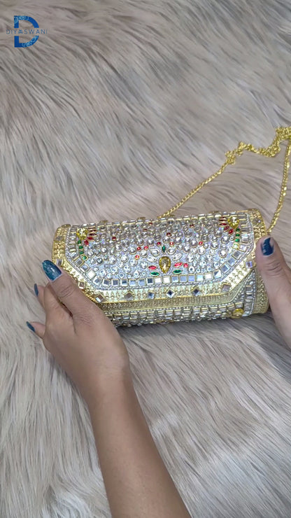 Iraa Shine Kundan Clutch(big)