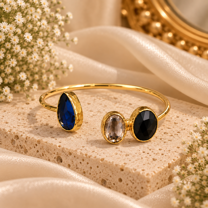 Midnight Luxe Gemstone Cuff