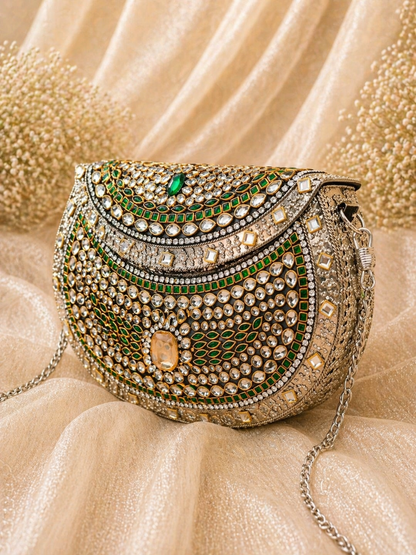 Shehzadi Emerald Arc Clutch (big )