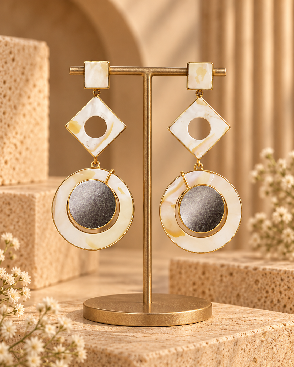 Ivory Muse Statement Earrings