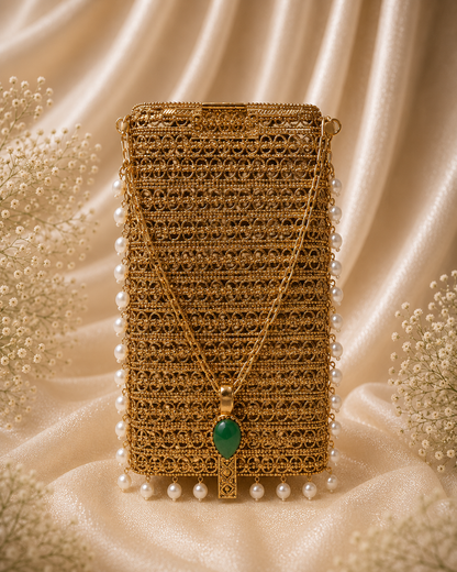 Antique Grace mobile clutch