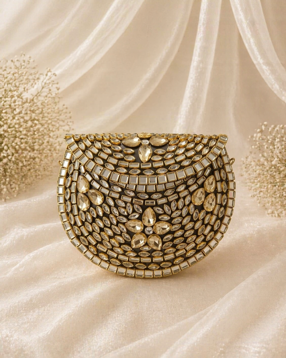 Kundan Statement Clutch (Medium)