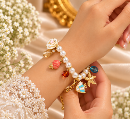 Pearl Charm Bracelet
