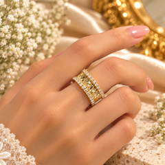Triangle Diamond Ring
