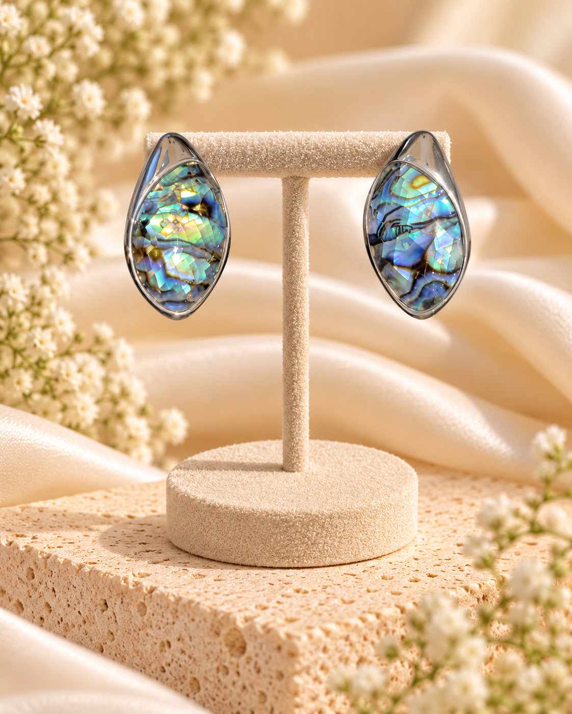 Iridescent Teardrop Earrings