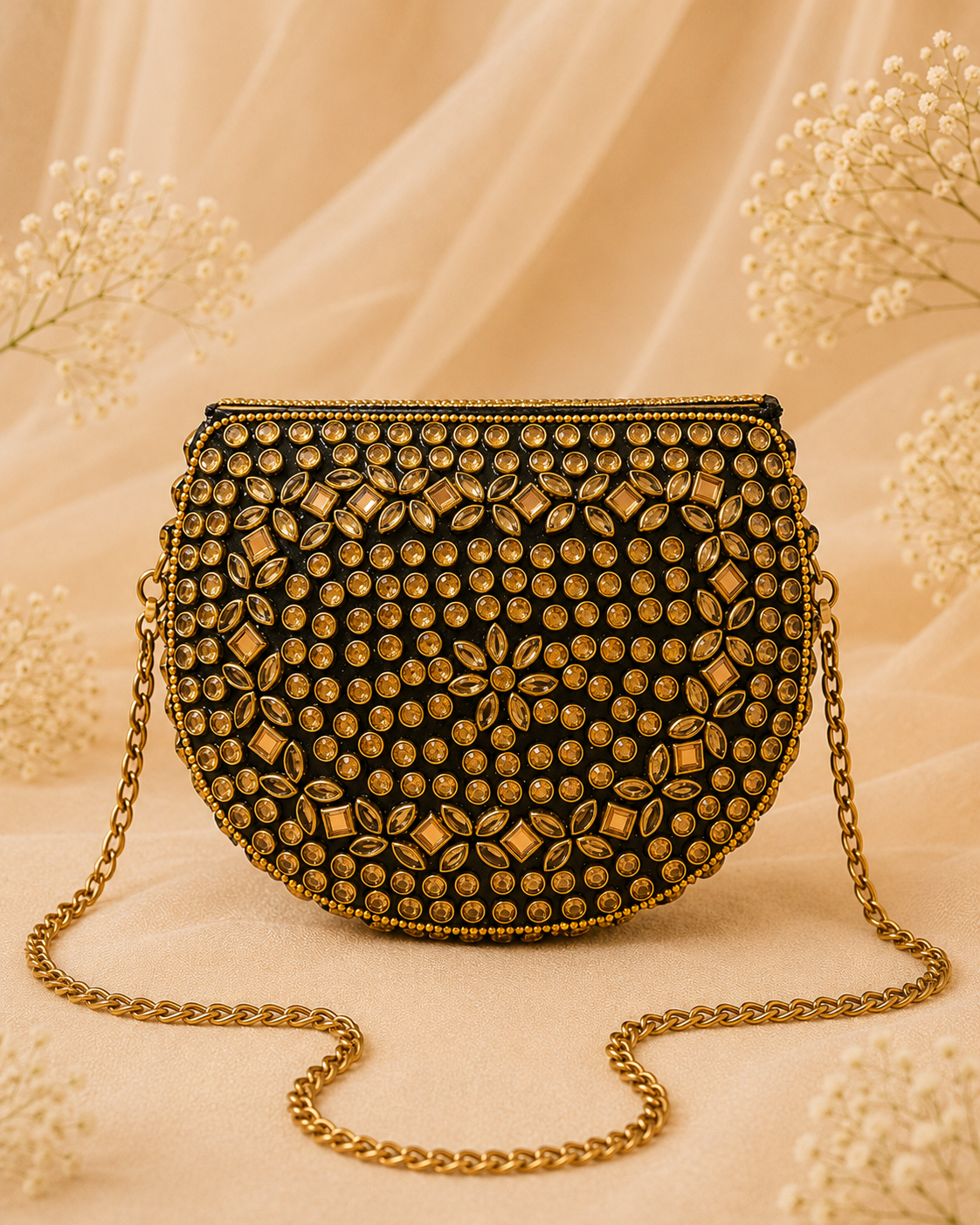 Noir Kundan Charm (Medium)