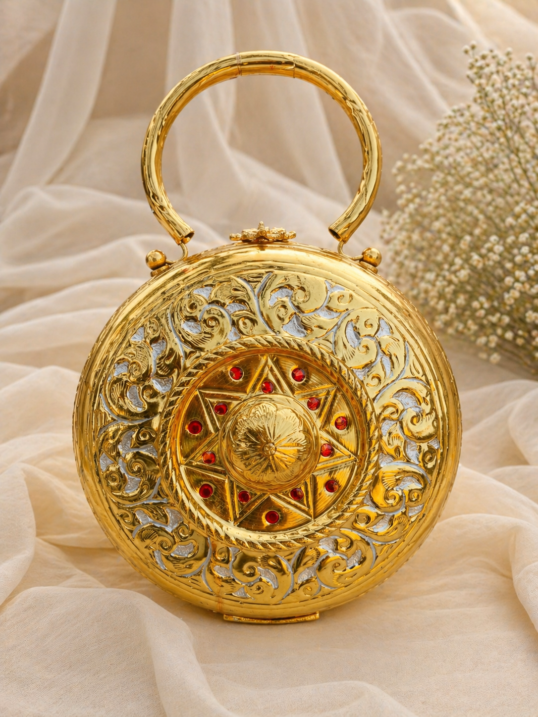 Gold Round Clutch (big)