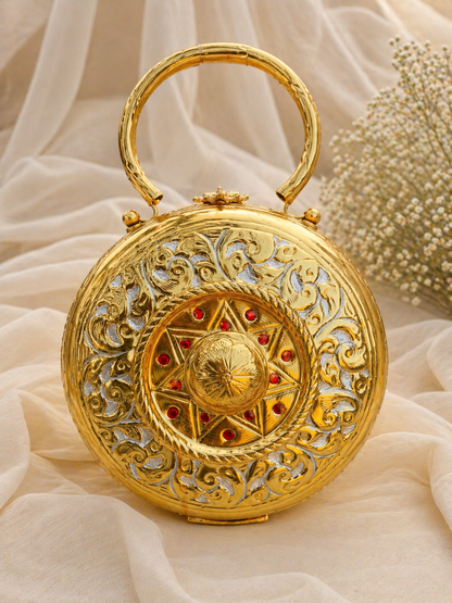 Gold Round Clutch (big)