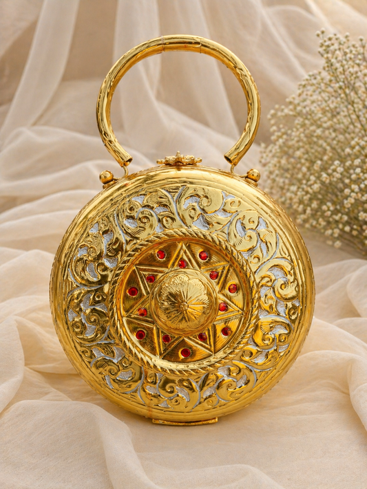 Gold Round Clutch (big)