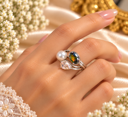Pearl & Gemstone Ring