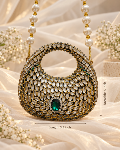 Emerald Élan Bridal Clutch [medium ]