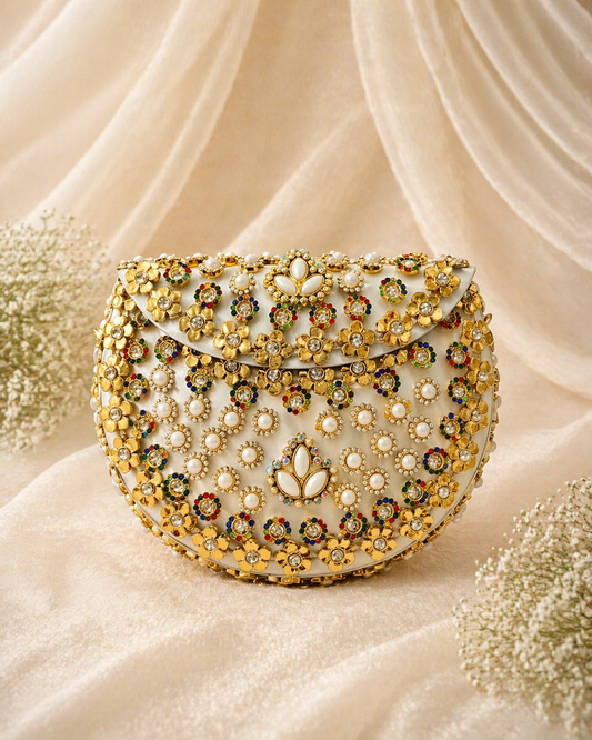Gulbahar Kundan Clutch ( Medium)