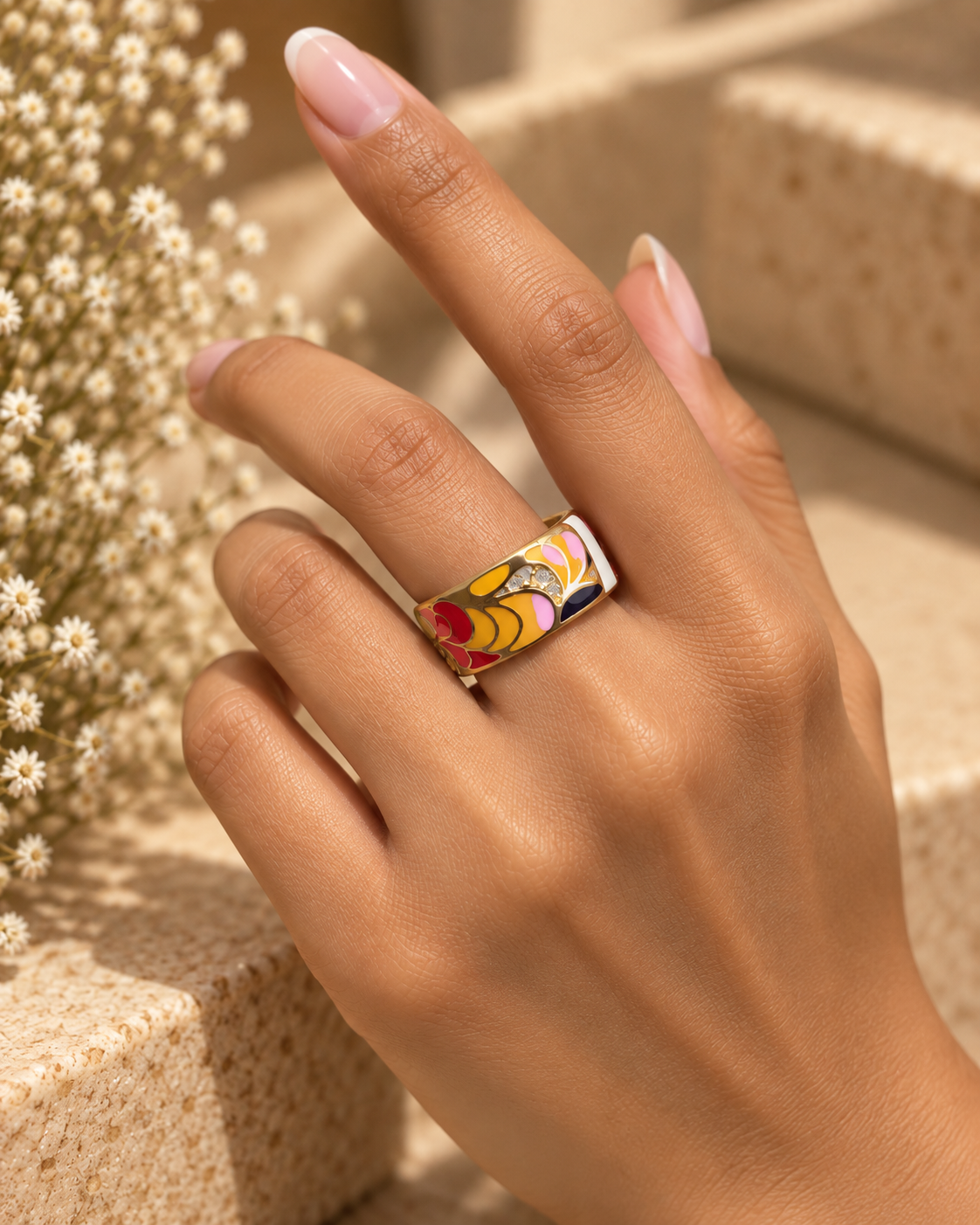 Enamel Statement Ring