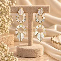 Geometric Mother-of-Pearl Earrings