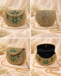Emerald Élan Luxe Clutch [medium ]