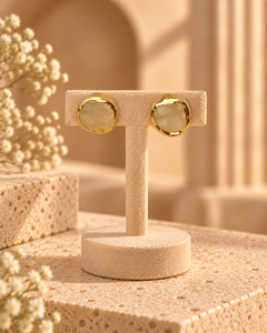 Raw Citrine Stud