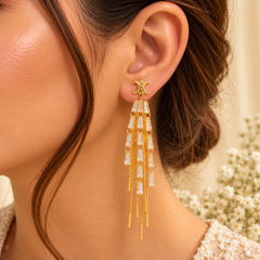 Gold Crystal Earrings