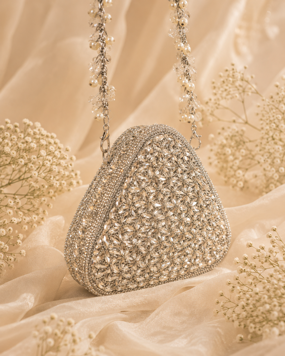 Silver Sparkle clutch [medium ]