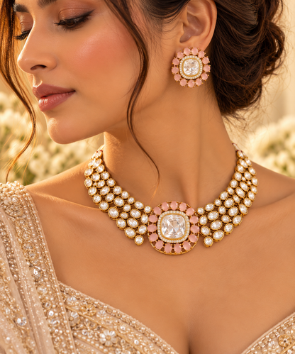 Rose Kundan Royal Choker Set