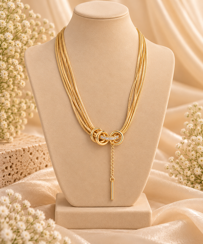 Multi-Strand Gold Necklace
