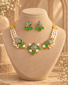 Tri-Color Gemstone Choker