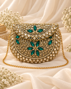 Emerald Élan Luxe Clutch [medium ]