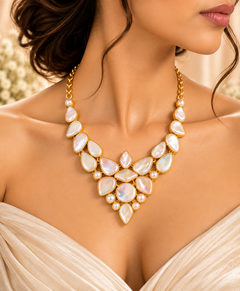 Cluster Pearl Necklace