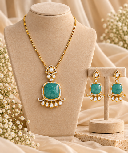 Aqua Royale Pendant Necklace Set