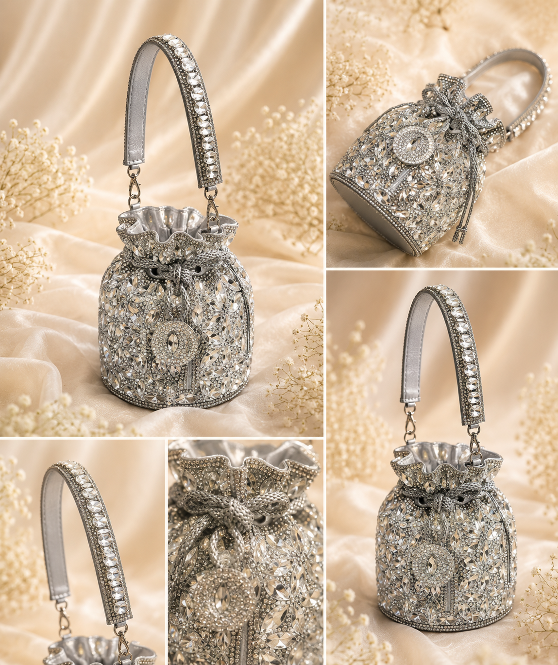 Silver Crystal Potli Bag [mini]