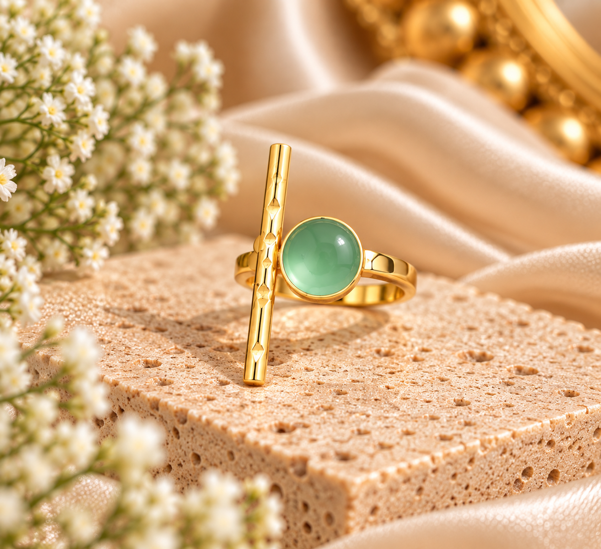 Minimalist Moonstone Ring