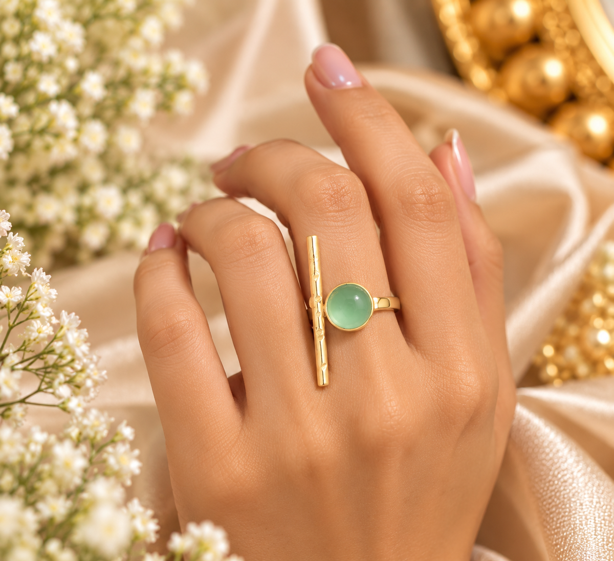Minimalist Moonstone Ring