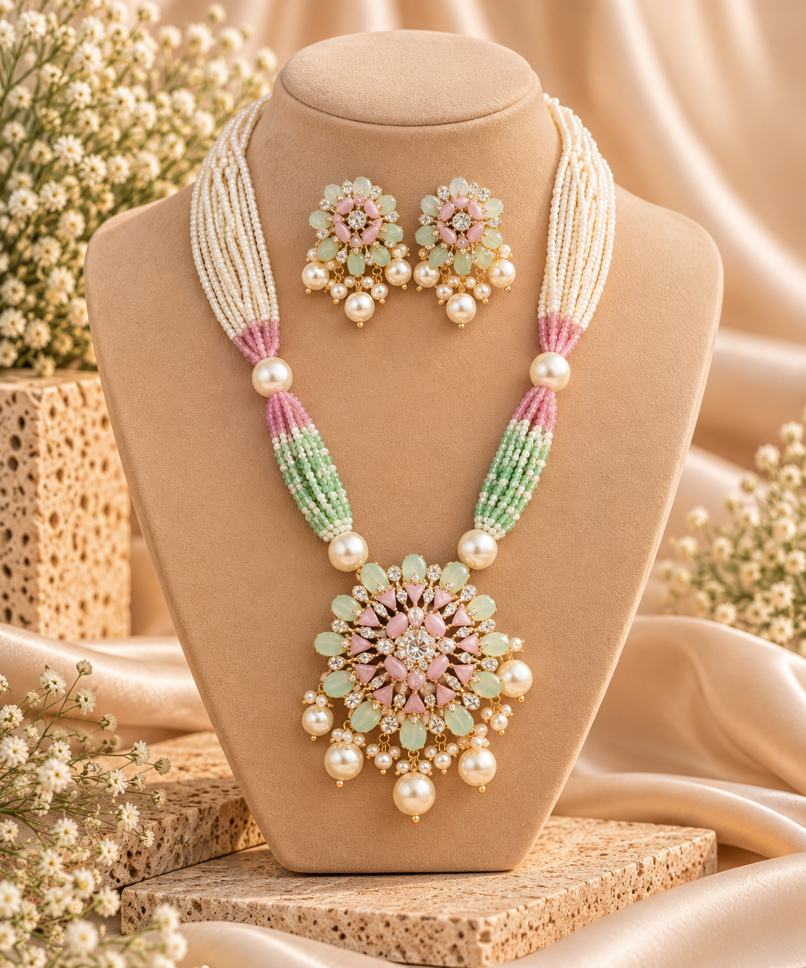 Pastel Garden Pearl Necklace