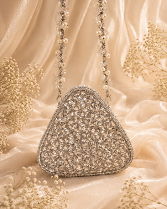 Silver Sparkle mini clutch