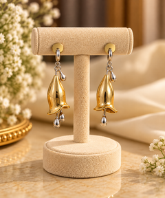 Gold Bell Drop Earrings