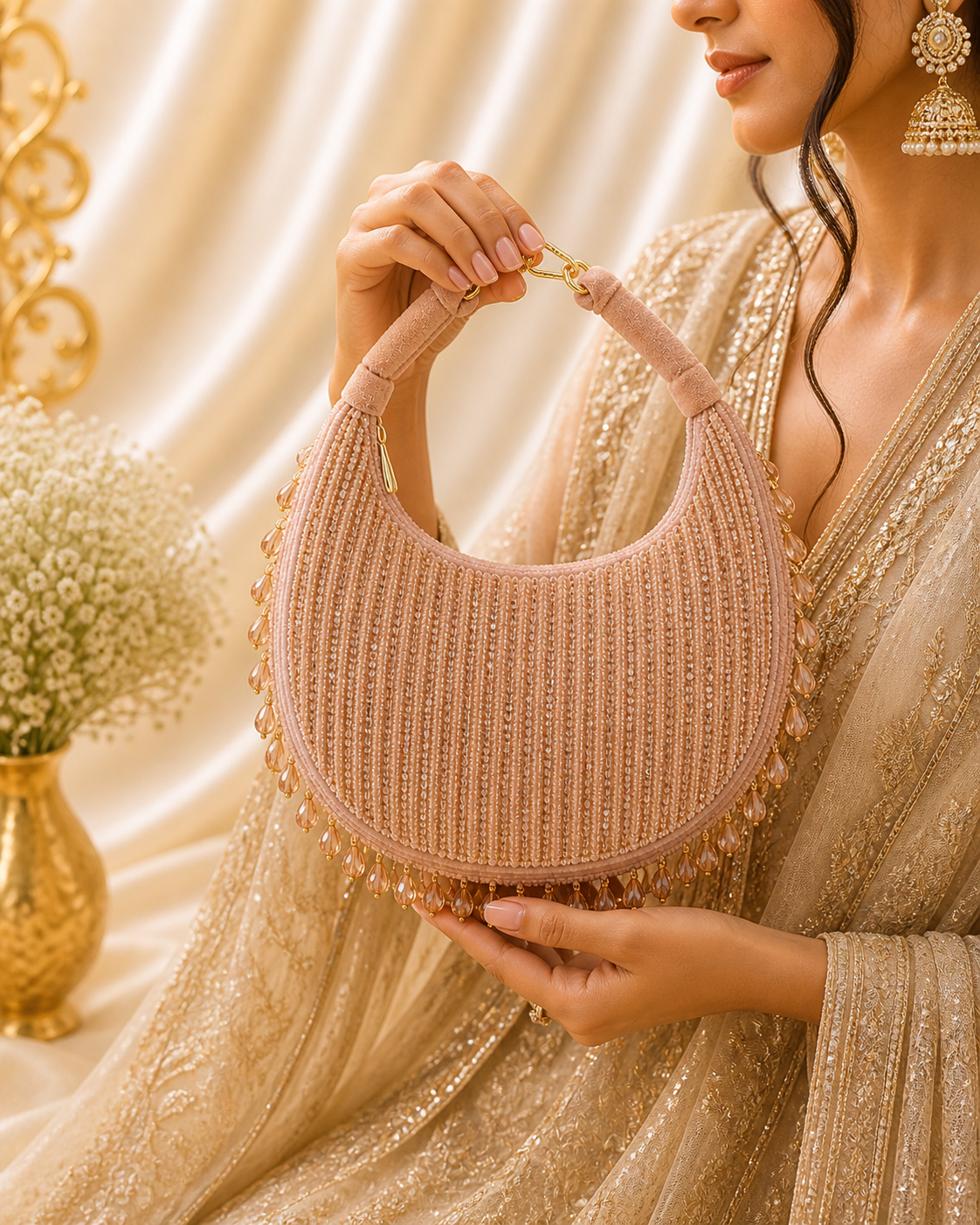 Blush Beaded Clutch(big)